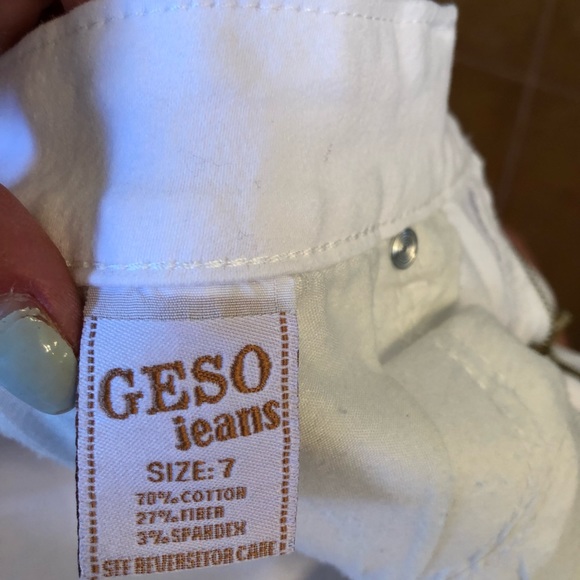 White stretchy skinny jeans size 7 - Picture 5 of 6